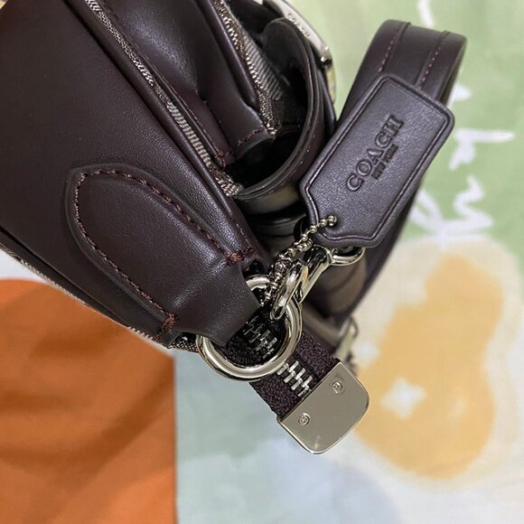 Black Coach Double Pocket Shoulder Bag - Picture 7 of 14